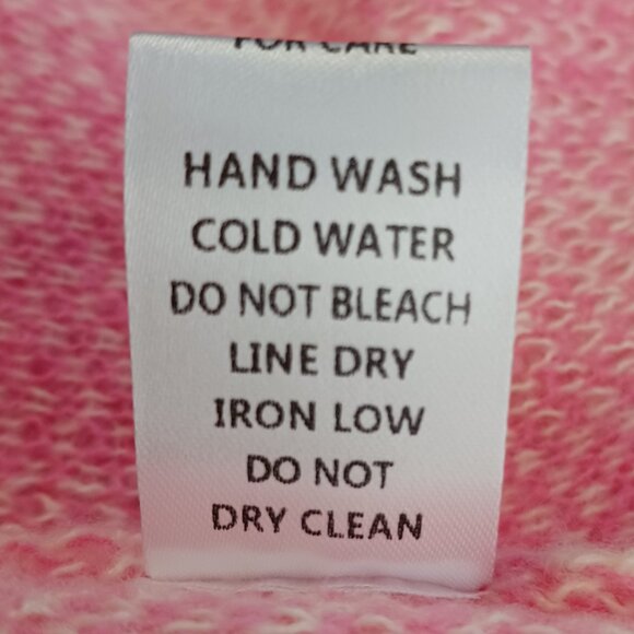 BIBI Pink & Ivory Mixed Checkered Oversized Cardigan Sweater Size LRG, Cozy Chic - Picture 16 of 16